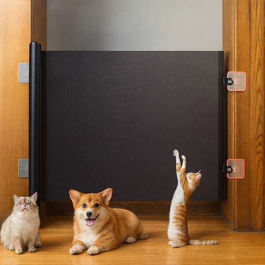Retractable Pet Protection Gate (No Drill Required)